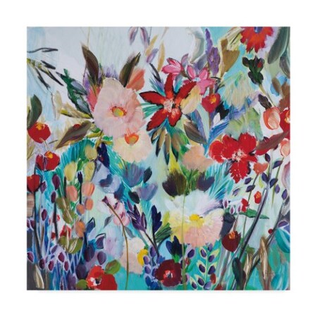 Trademark Fine Art Joan E. Davis 'Bright Magic Garden' Canvas Art, 35x35 WAP08901-C3535GG